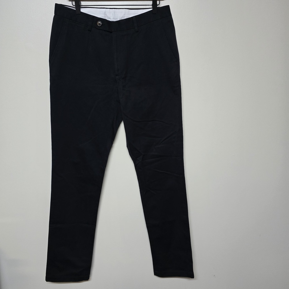 Spier & Mackay Pants Mens 33 Black Chinos Casual Slim Fit Cotton Straight‎ Leg